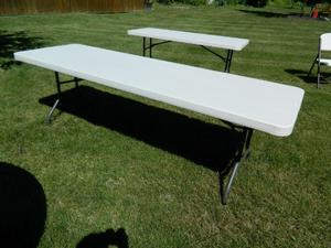 8 foot and 6 foot tables - $8.25 a day